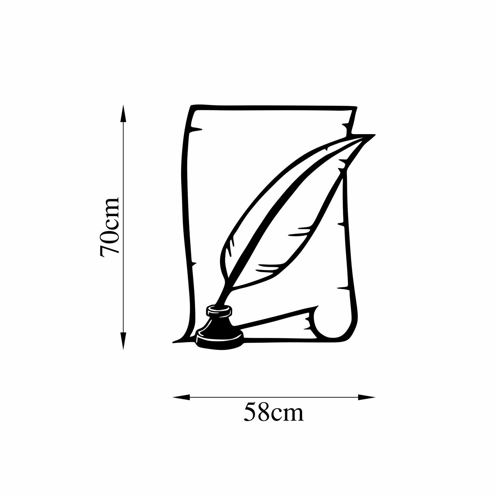 Aksesor dekorativ metalik për mur, Wallity, Letër - 452