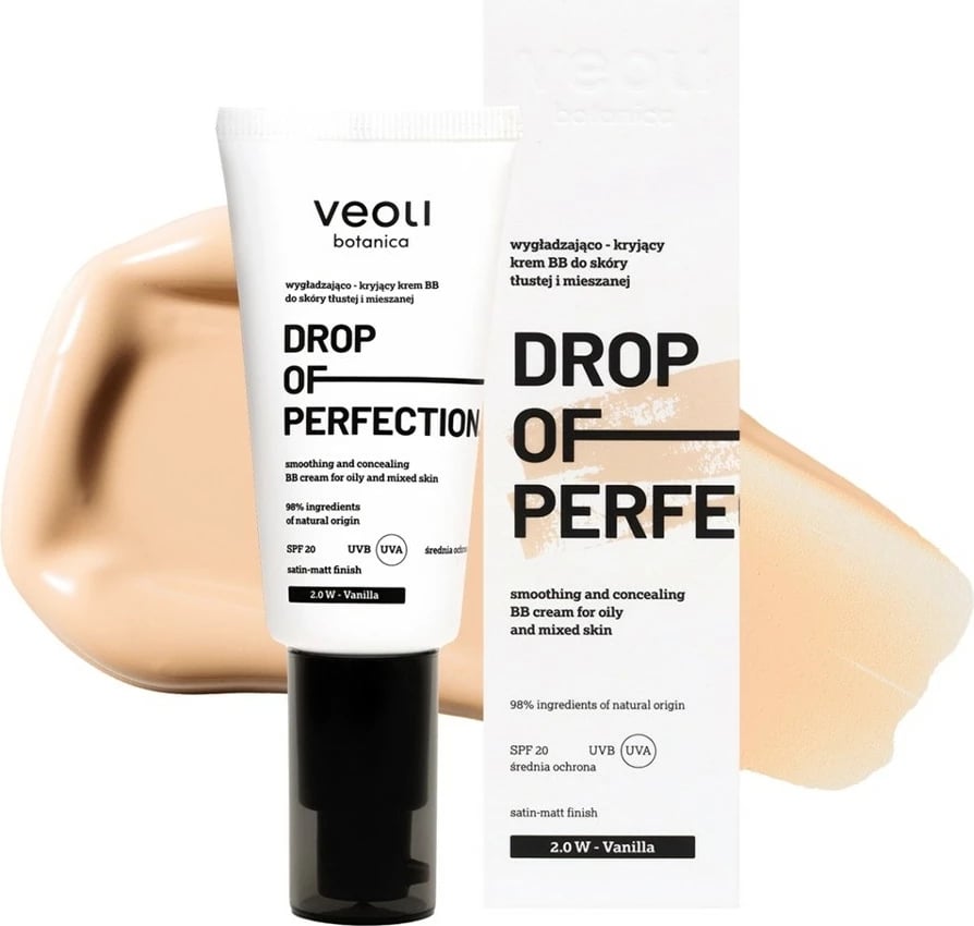 BB krem për femra Veoli Botanica Drop Of Perfection 2.0 W Vanilla, 30ml