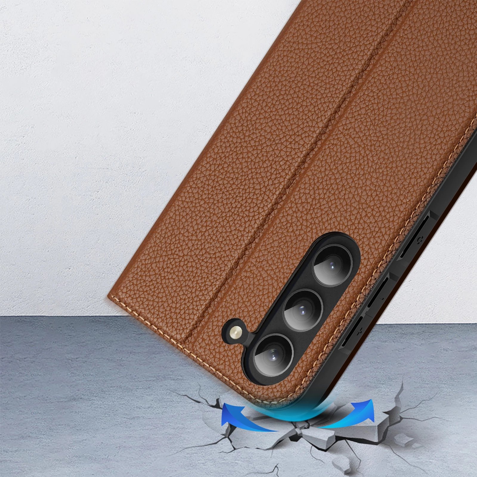 Mbështjellës Dux Ducis Skin X2 për Samsung Galaxy S23+, me kapak, portofol dhe qëndrim, Kafe Mbështjellës Dux Ducis Skin X2 për Samsung Galaxy S23+, me kapak, portofol dhe qëndrim, Kafe