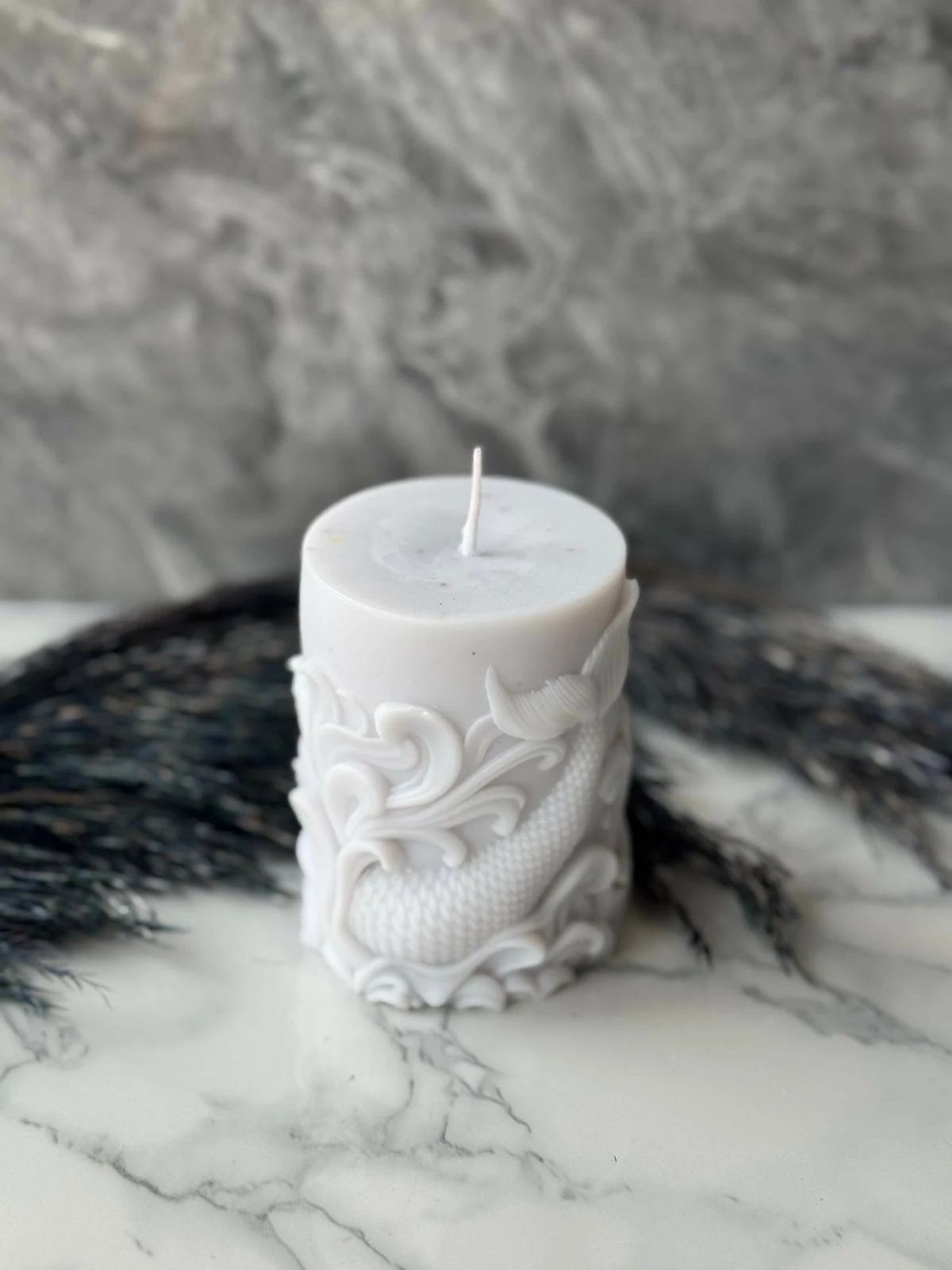 Qiri dekorativ Glamour, i bardhë, Evila Originals, 6x10x6cm