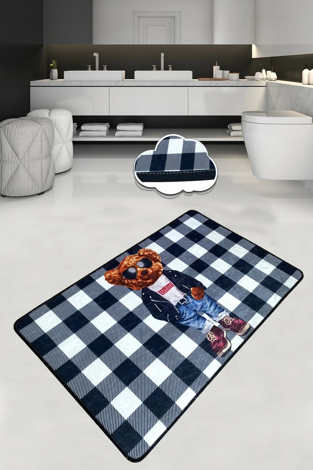 Tapet për banjo Mijölnir, Heat, shumëngjyrësh, 80x100cm