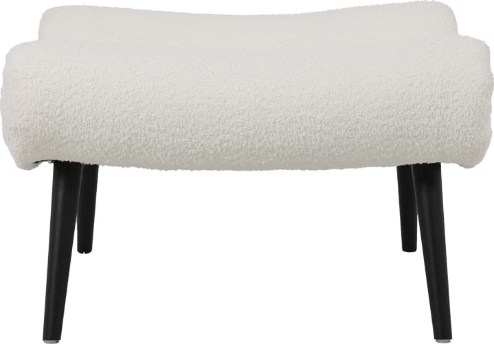 Stool - tabure, pëlhurë boucle e bardhë, 68x58x40cm