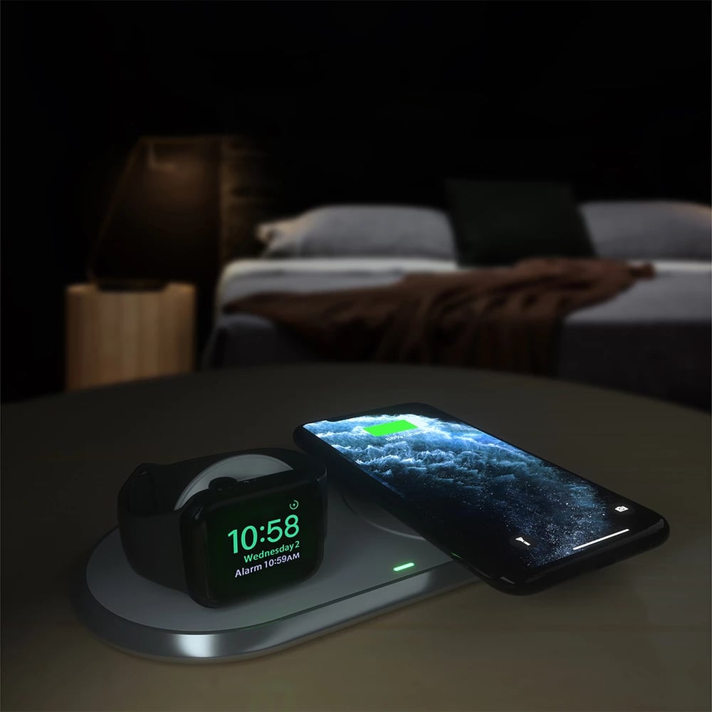 Karikues wireless 2-në-1 Choetech T317, për smartphone dhe Apple Watch, USB-C, i bardhë