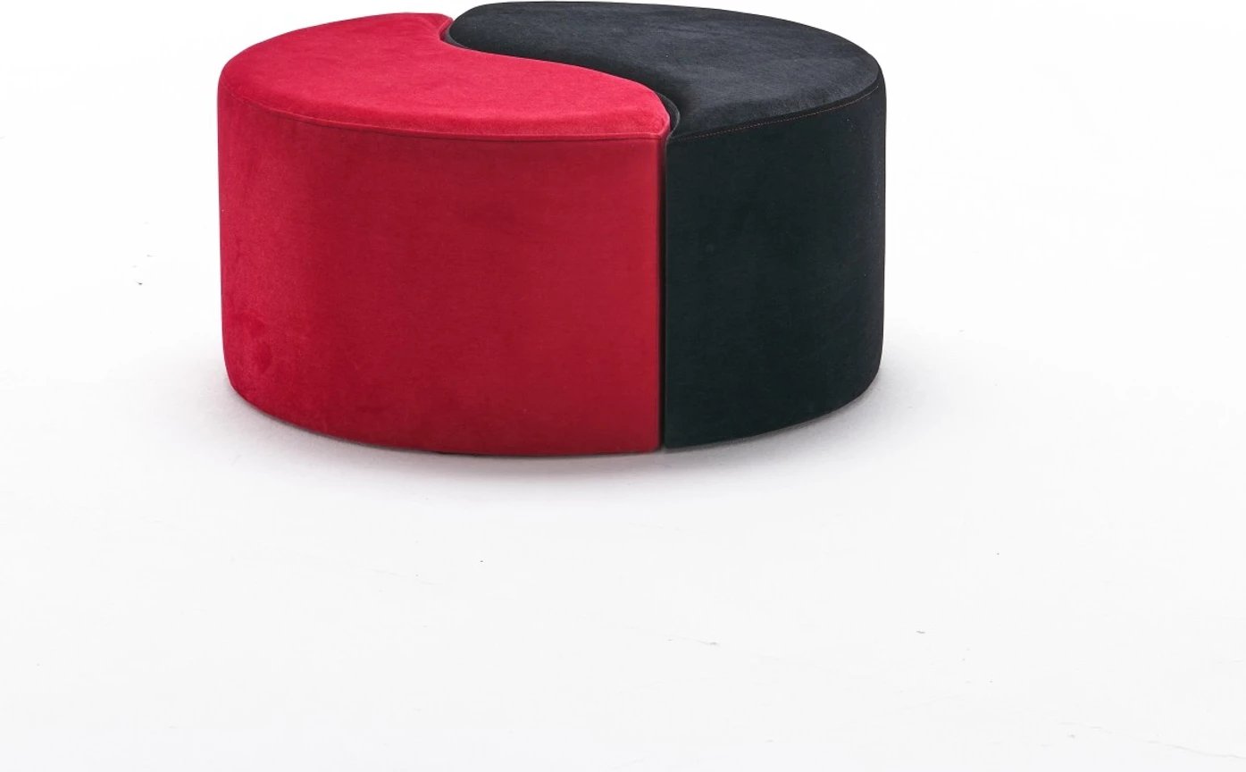 Puf Alis Atelier del Sofa, e kuqe dhe e zezë