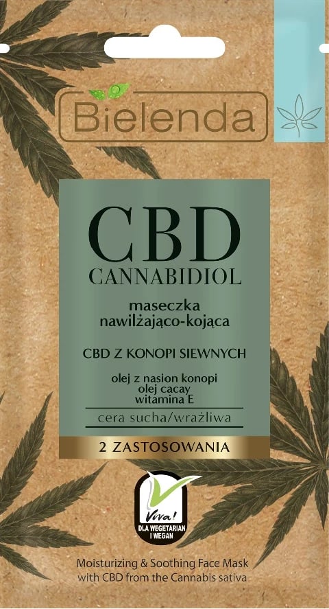 Maskë për fytyrë për femra Bielenda CBD Cannabidiol Moisturizing and Soothing Mask 8g
