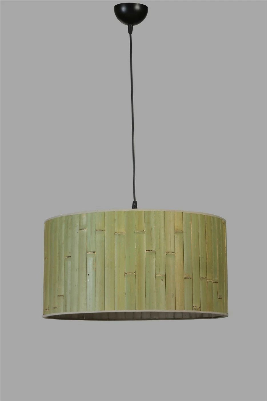 Llambë tavani Opviq, bambu, ngjyrë e gjelbër dhe e zezë, 45x70cm