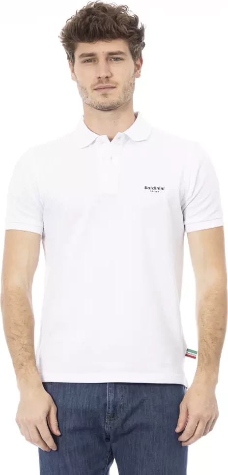 Maicë polo për meshkuj Baldinini Trend, e bardhë