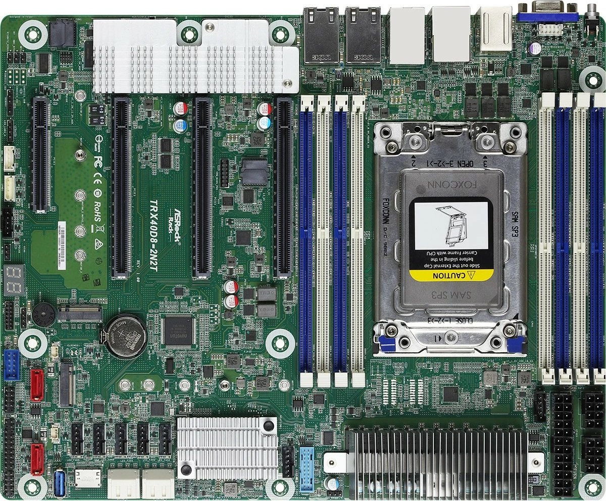Pllakë amë ASRock TRX40D8-2N2T për server, TR4