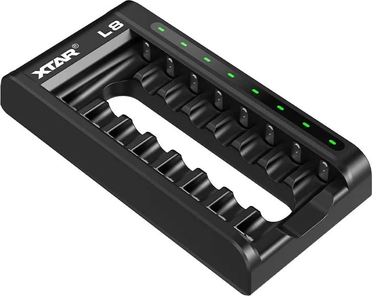 Karikues baterish XTAR L8, 8 vende, AA/AAA, Li-Ion, i zi