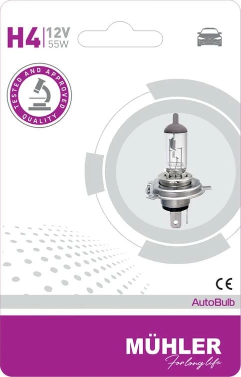 Lampa H4 12v 55w Blister Muhler