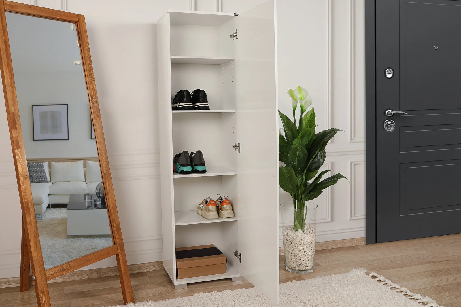 Dollap shumëpërdorimësh Hanah Home, Adr-405-Pp-1, ngjyrë e bardhë