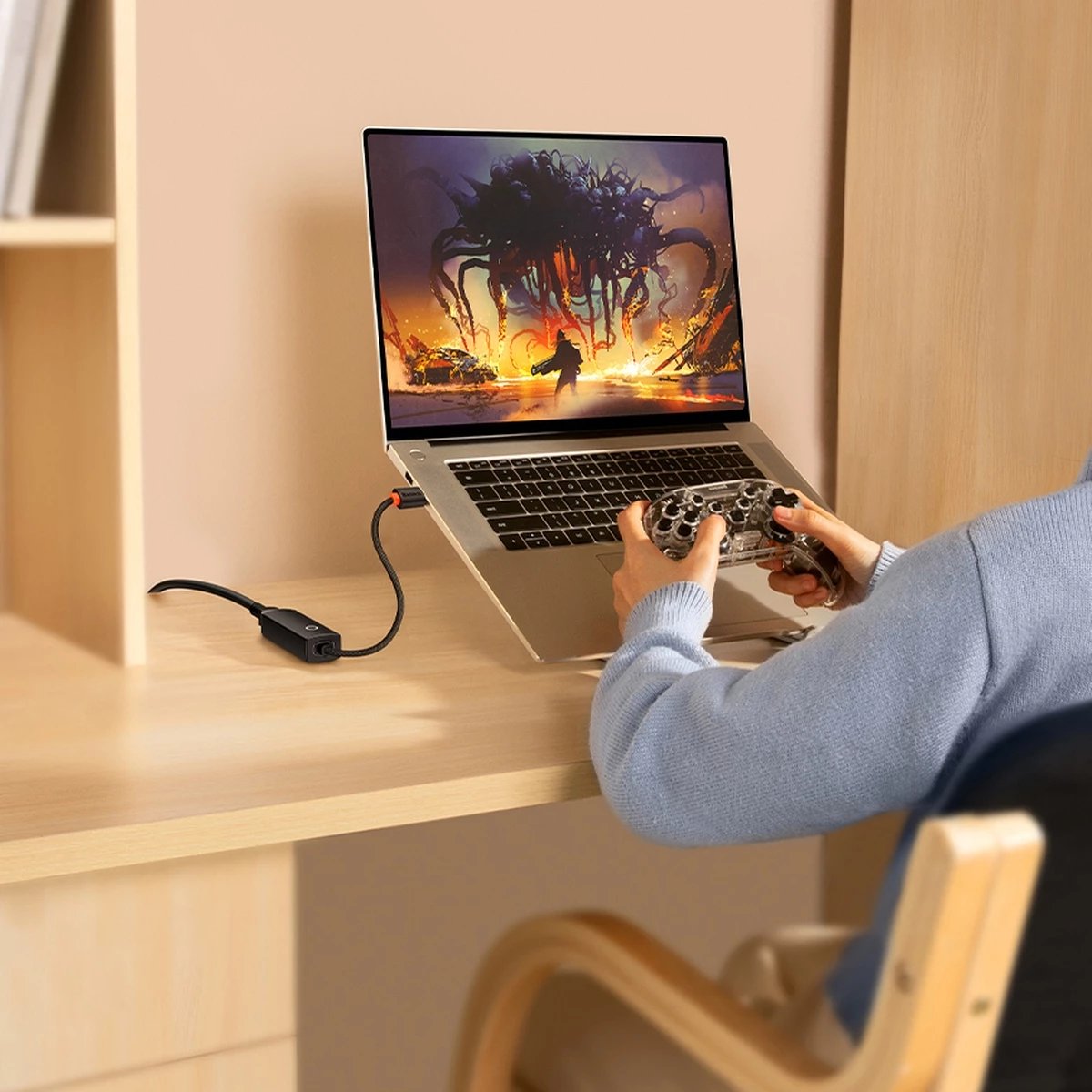 Adapter rrjeti Baseus Lite Series, USB Type-A në RJ45 LAN, 100Mbps, i zi Adapter rrjeti Baseus Lite Series, USB Type-A në RJ45 LAN, 100Mbps, i zi