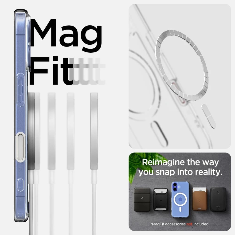 Mbështjellës Spigen Ultra Hybrid "T" MagSafe për iPhone 16, Bardhë