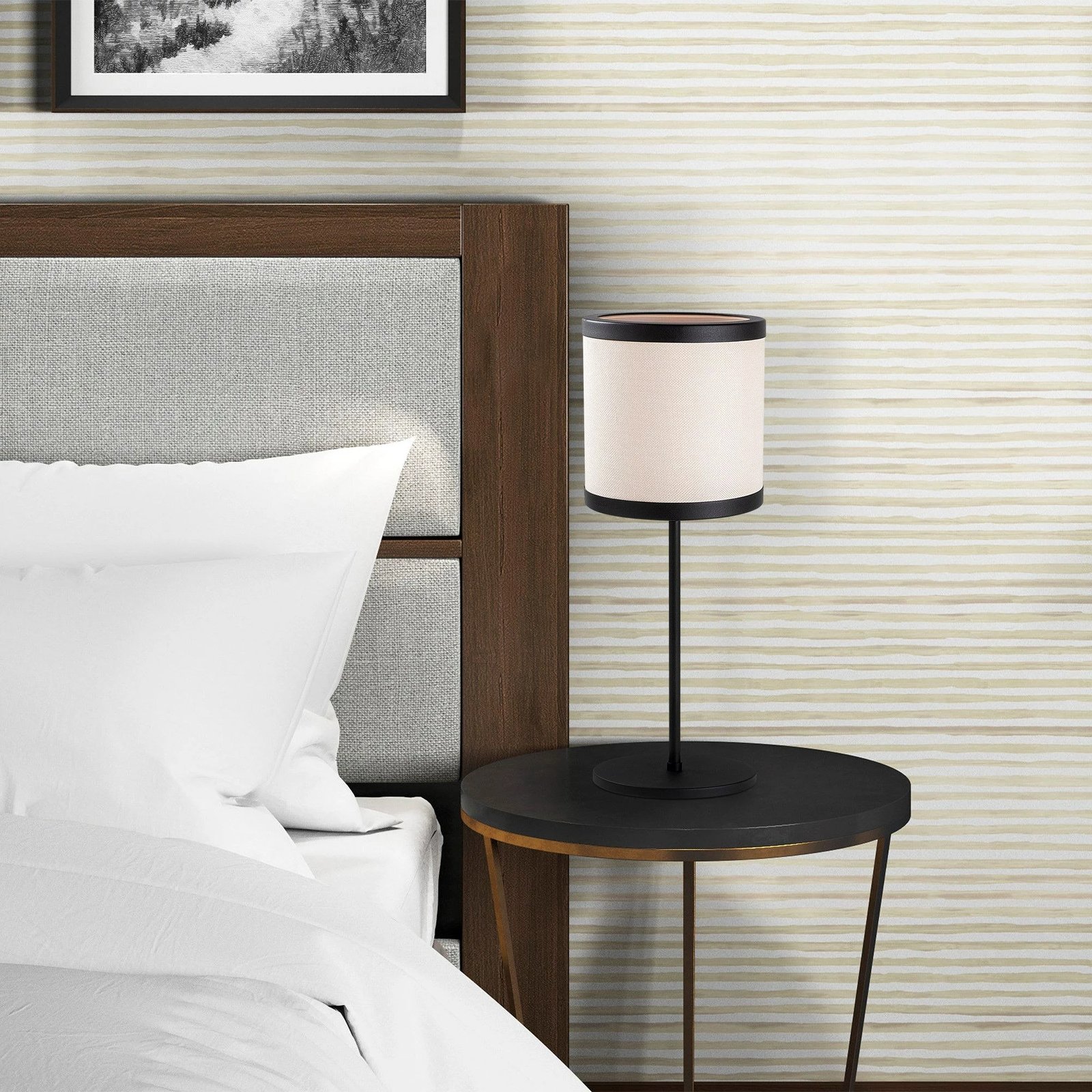 Llambë tavoline Opviq, WAY-11609-US, e zezë dhe e bardhë