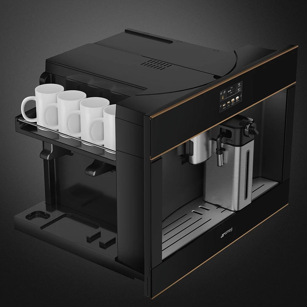 Pajisje montuese për kafe SMEG CMS4604NR Dolce Stil Novo, e zezë/bakër