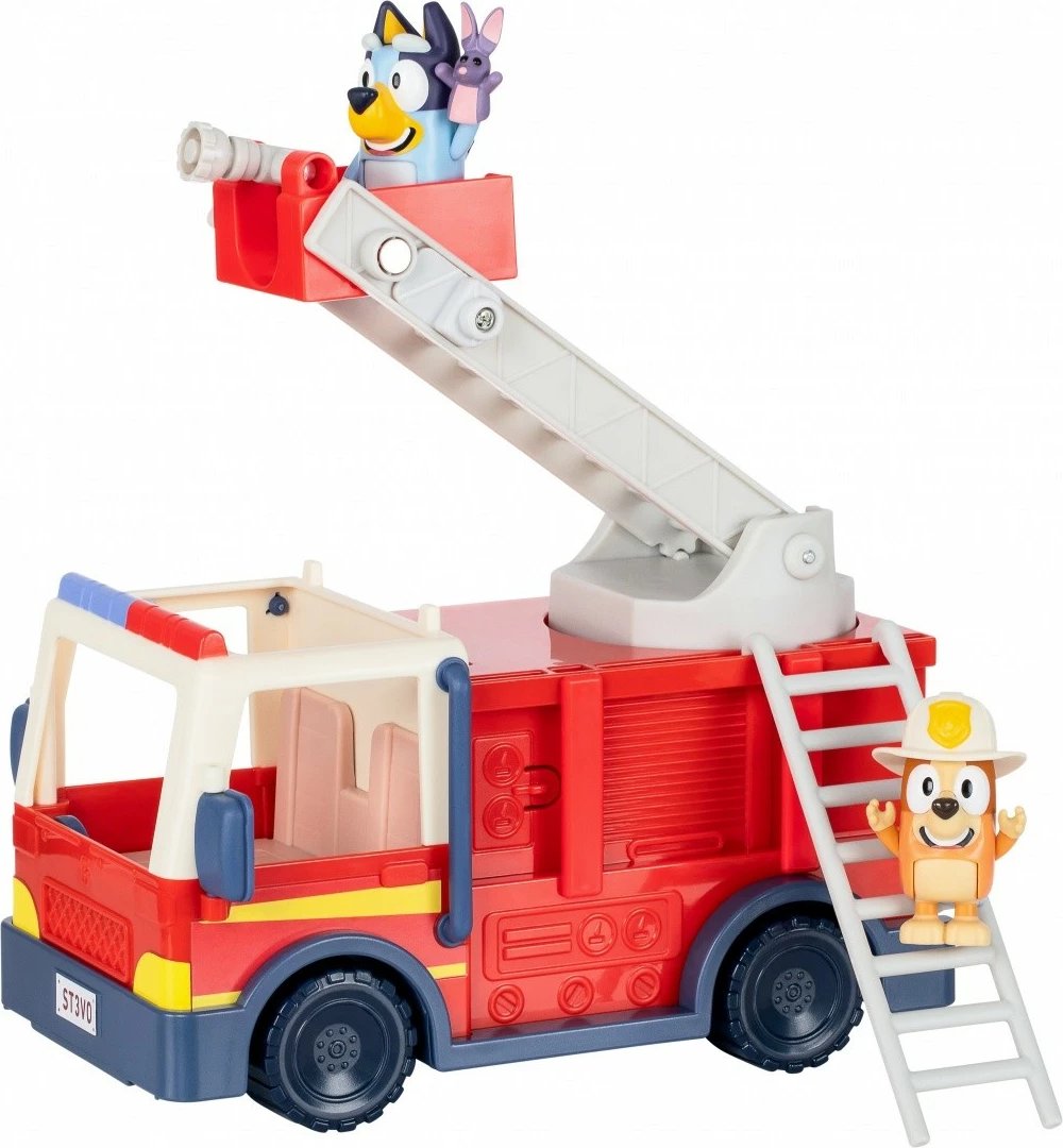 Set figurina Bluey me kamion zjarri, Tm Toys, BLU17610, plastikë, për fëmijë, shumëngjyrësh