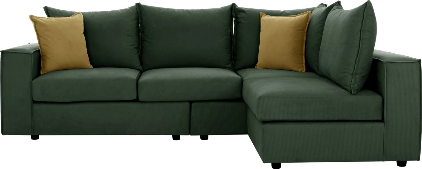 Divan qoshe MONZA FH3256.17 i ndërrueshëm, jeshil, 265x195x98 cm