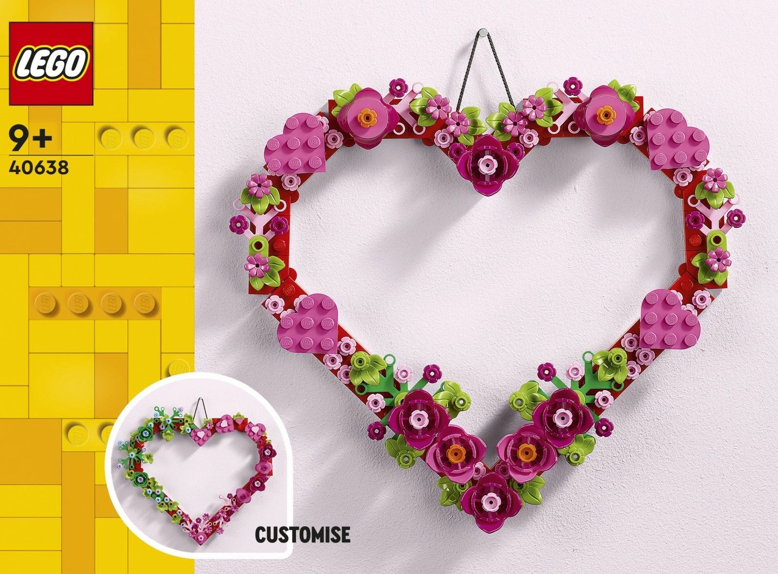 Set ndërtimi LEGO 40638 Heart-Shaped Decoration, 254 pjesë, plastikë