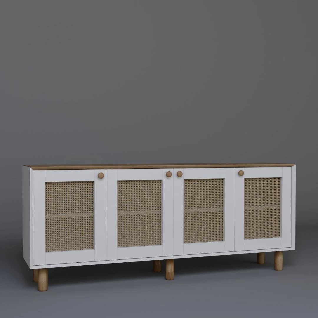 Konsol Skye Decor, stil bohemian, ngjyrë arrë e çelët, 1600-133