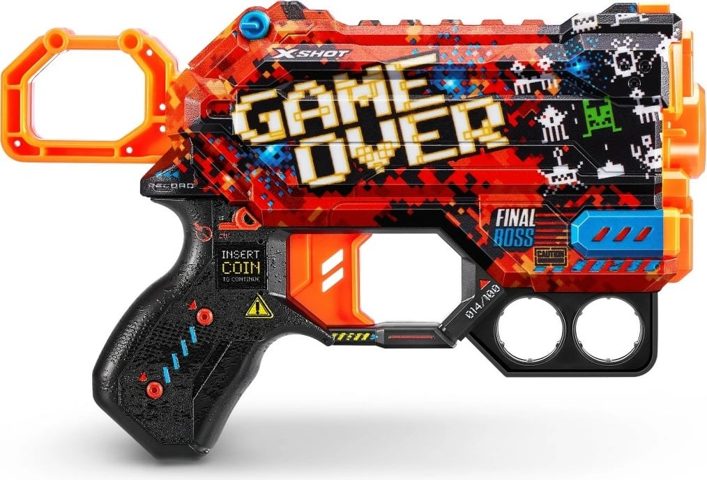 Set blastera lodër ZURU X-Shot Skins Menace, 4 copë, 24 shigjeta, shumëngjyrëshe
