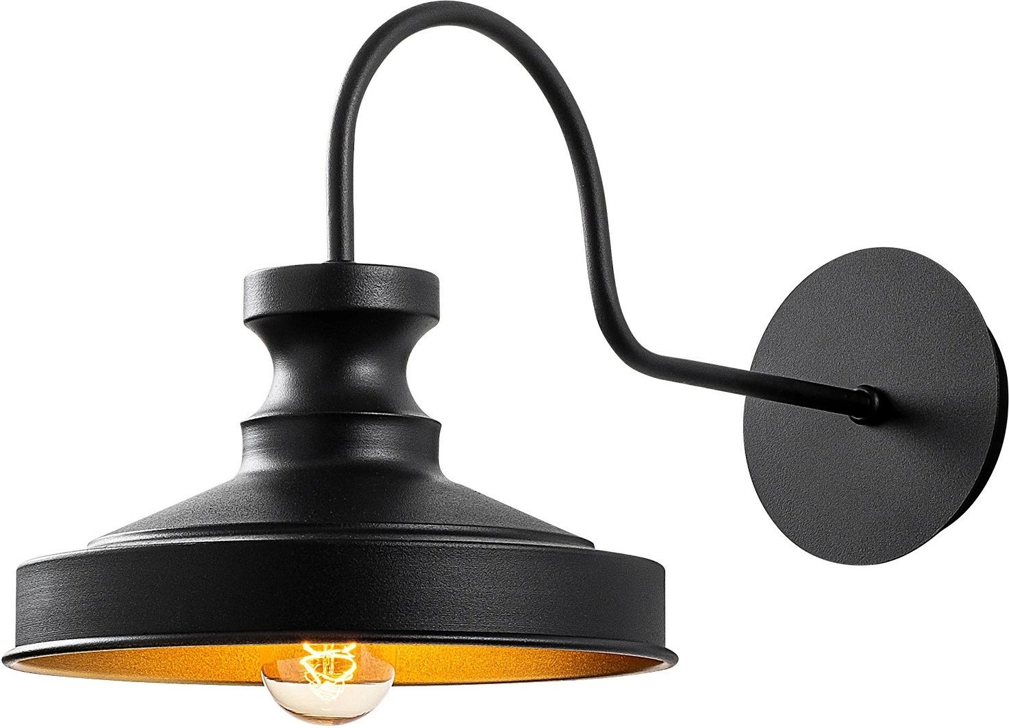 Llambë muri Opviq, Berceste, e zezë, 22x42x23cm Llambë muri Opviq, Berceste, e zezë, 22x42x23cm