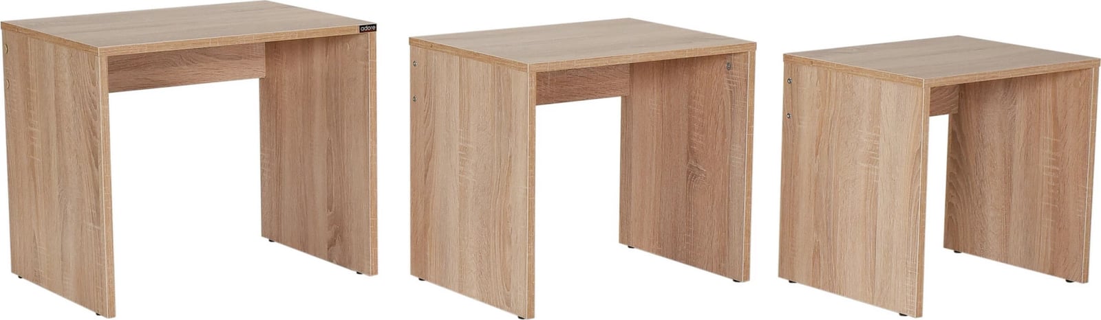 Tavolina kafeje Hanah Home, set prej 3 copësh, ngjyrë sonomo, Shp-103-Ss-1