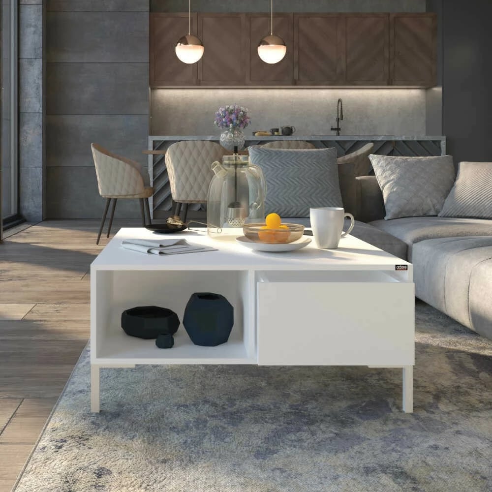 Tavolinë kafeje Hanah Home, SHP-660-DD-1, ngjyrë Diamond White