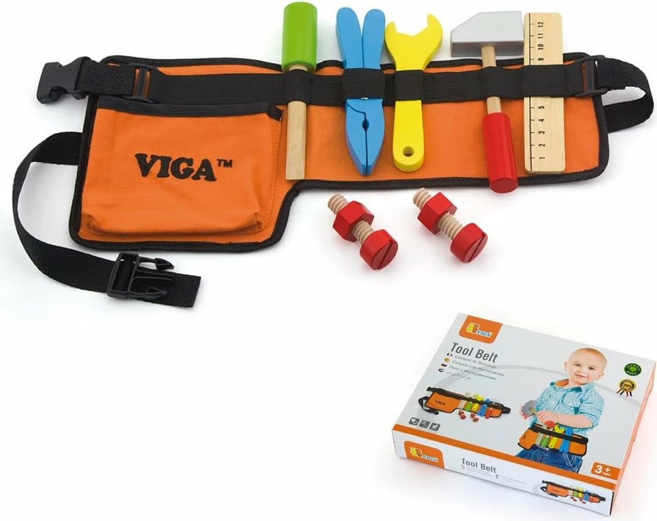 Set veglash druri, Viga, me rrip i rregullueshëm, për fëmijë 3+, multingjyrësh, set