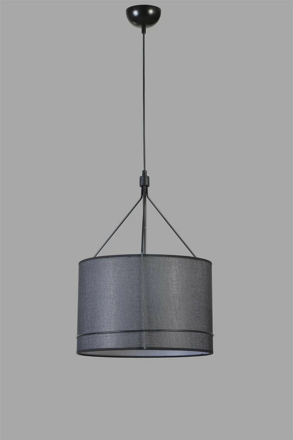 Llambë tavani Opviq, trup metalik, kapak prej tekstili, e zezë, 40x70cm, 8802-1