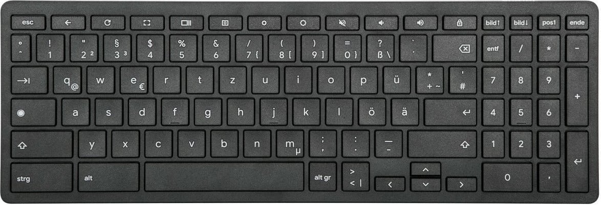 Tastierë Targus Works with Chromebook, Bluetooth, Full-size, QWERTZ, gjermanisht, e zezë