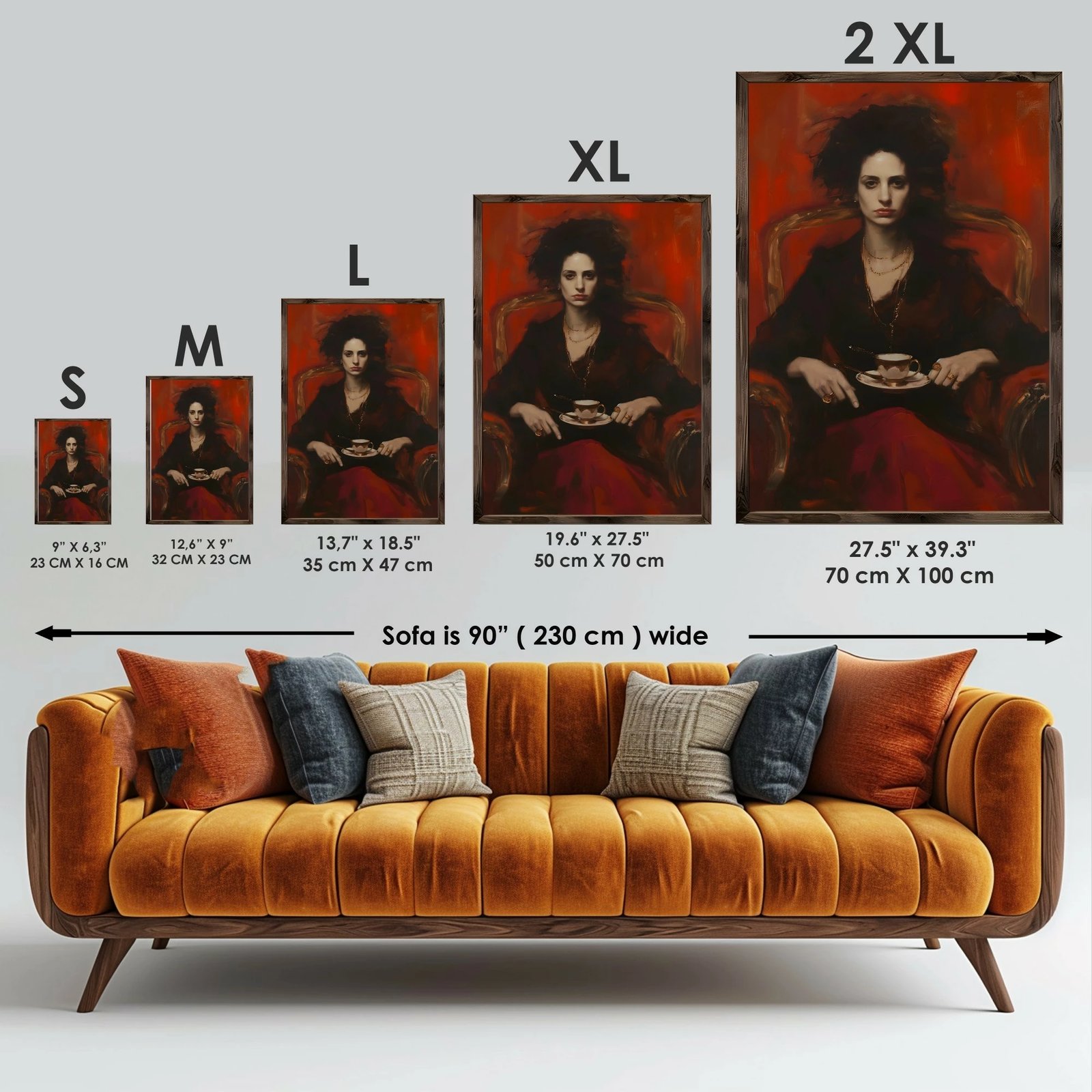 Pikturë dekorative me kornizë MDF, Wallity, GE161-L