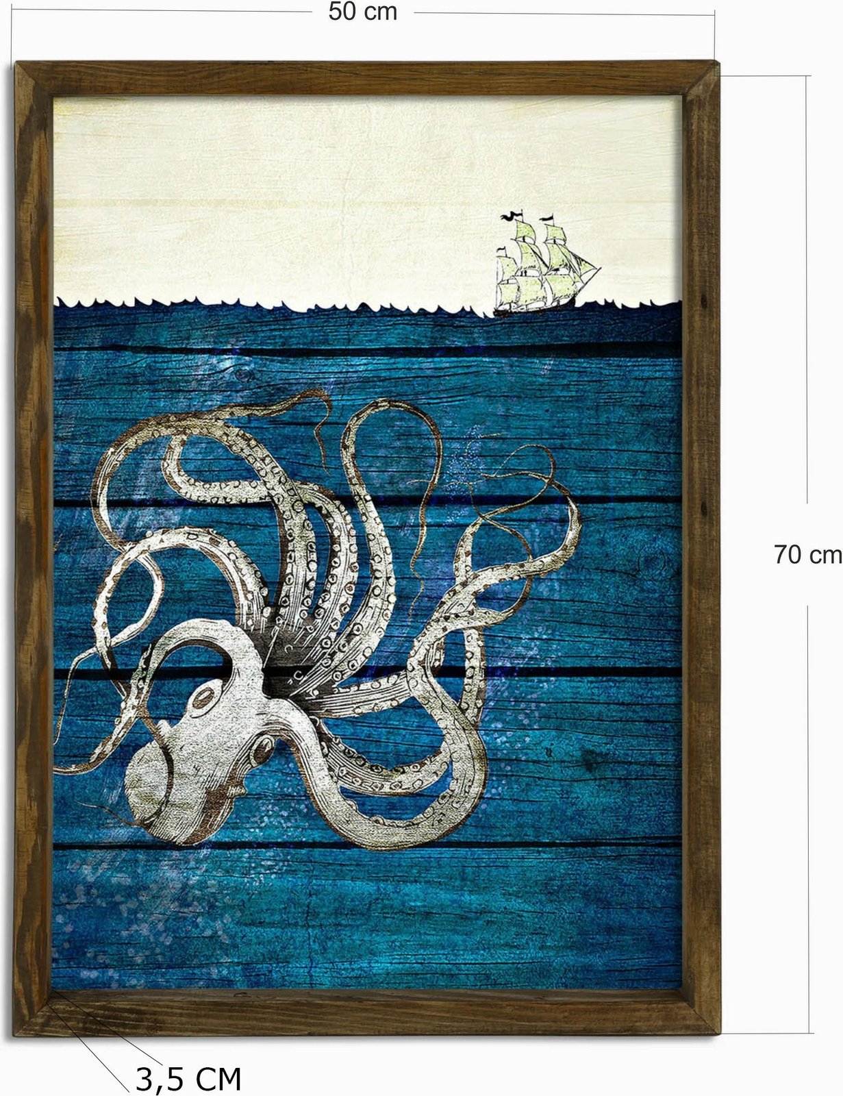 Pikturë dekorative me kornizë MDF, shumëngjyrëshe, MZM756, 50x70cm