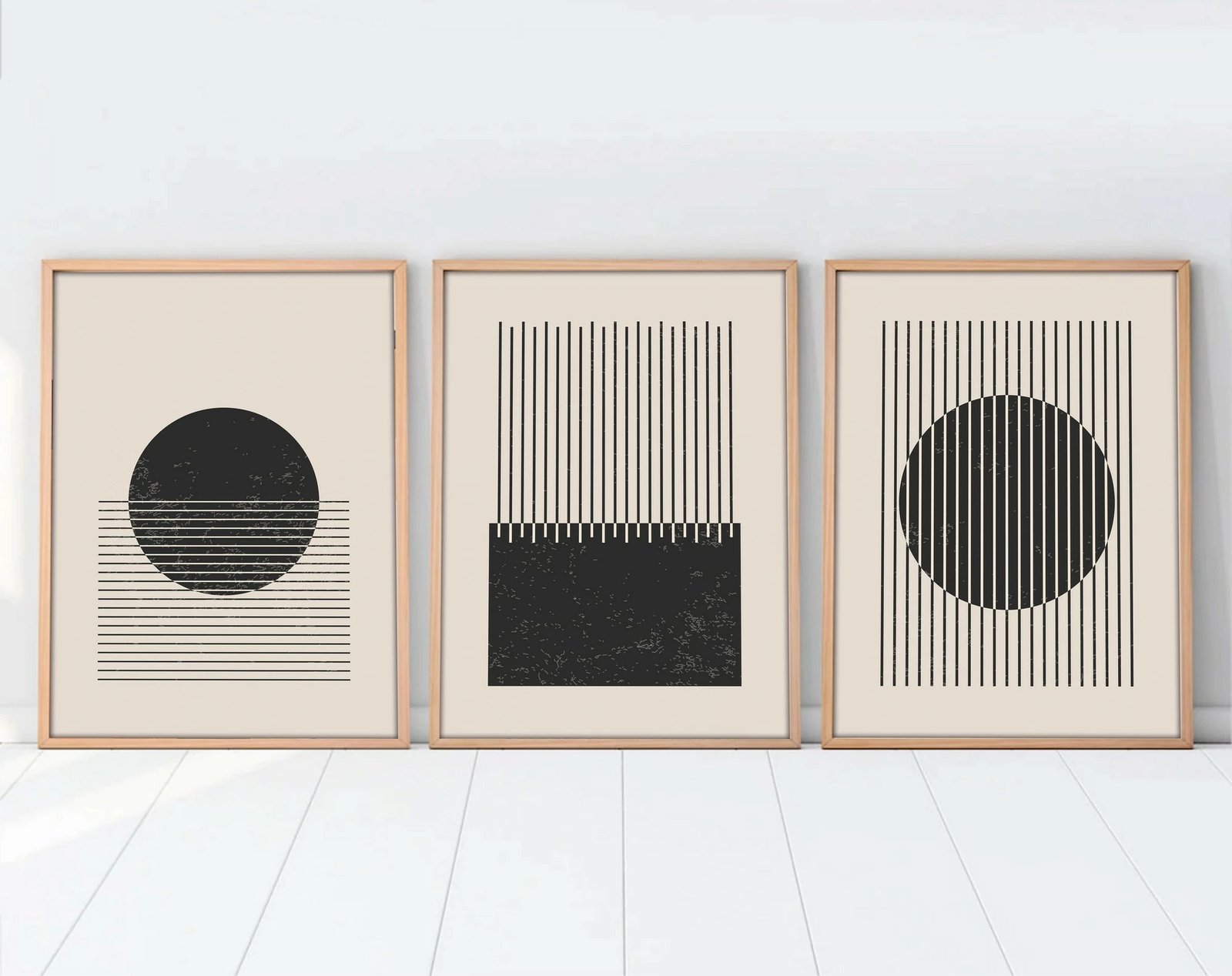 Pikturë dekorative me kornizë MDF (3 copë), Wallity, Huhu212, 30x40cm