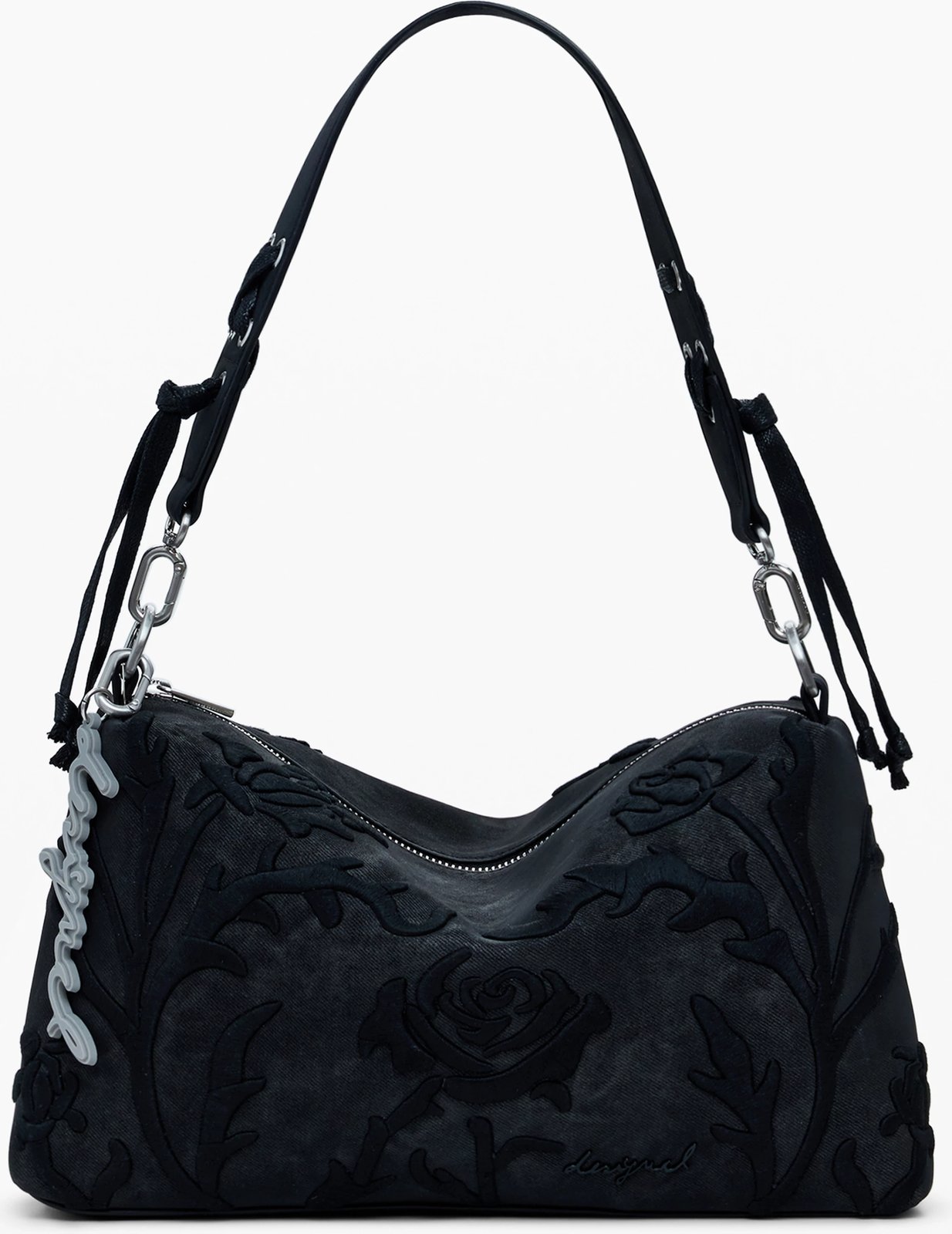 Çantë DESIGUAL Romeo Floral Bergamo femra, e zezë