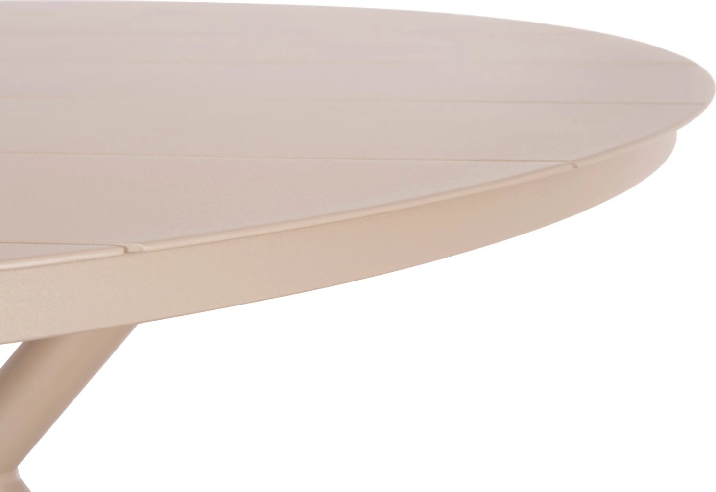 Tavolinë e rrumbullakët alumini, ngjyrë kapuçino, HIGER FH6290.04, Φ126x74Hcm