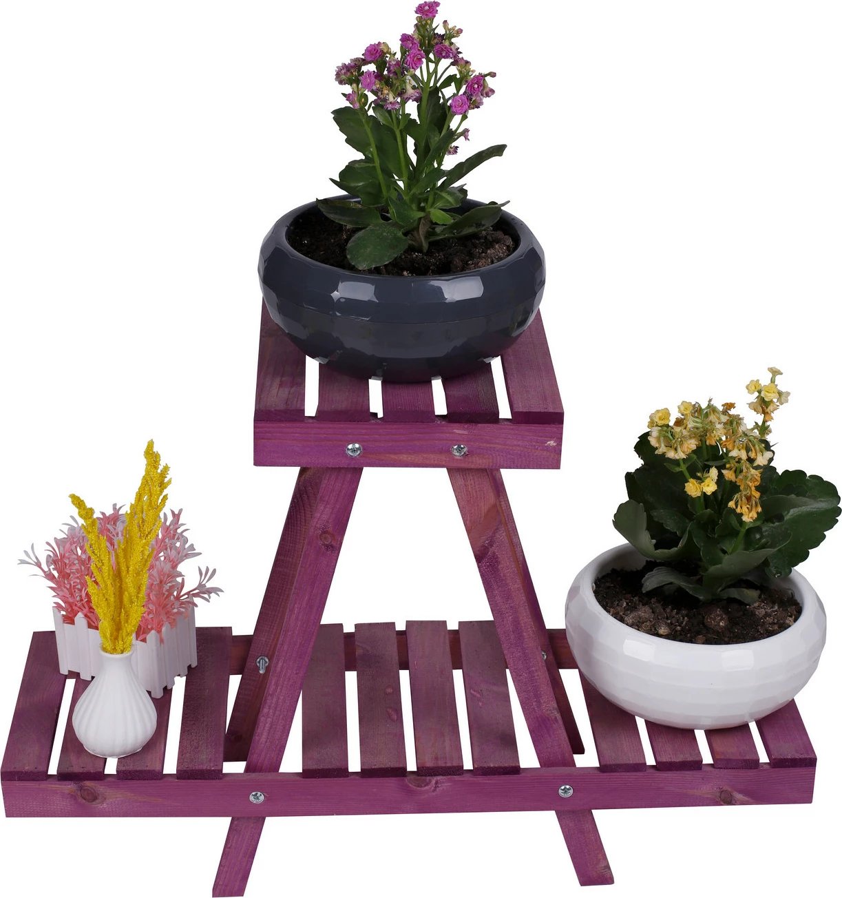 Jardiniere druri, dizajn i veçantë, ngjyrë vjollcë, 50x70x24 cm