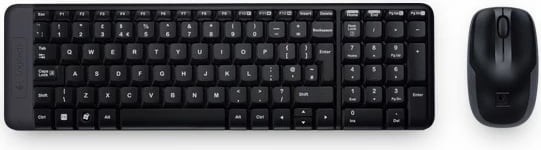 Set tastierë dhe maus Logitech MK220, wireless, USB, e zezë