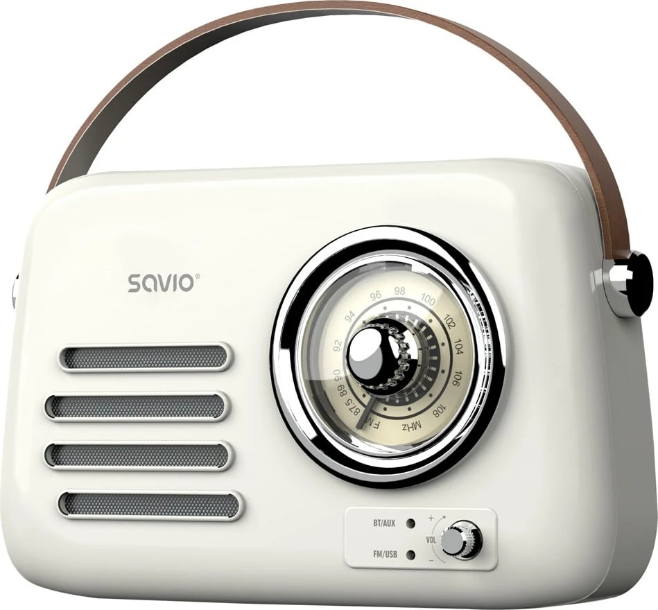 Radio portabile SAVIO RS-02, Bluetooth 5.3, alarm, e bardhë