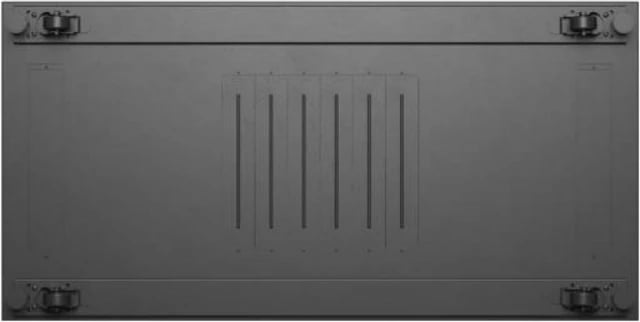 Kabinet rack dysheme 19", Lanberg FF01-6222-12B, 22U, 600x1200 mm, derë xhami, ngarkesë 800 kg, IP20, Flat Pack, e zezë