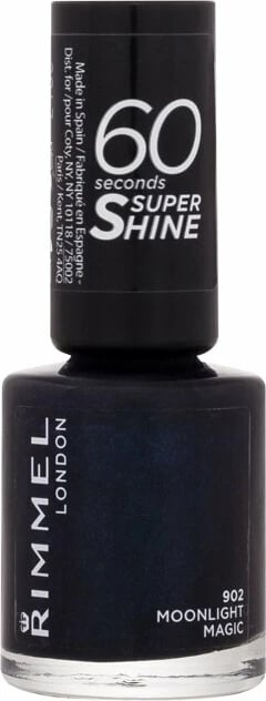 Llak për thonj Rimmel London 60 Seconds Super Shine 902 Moonlight Magic për femra blu 8ml