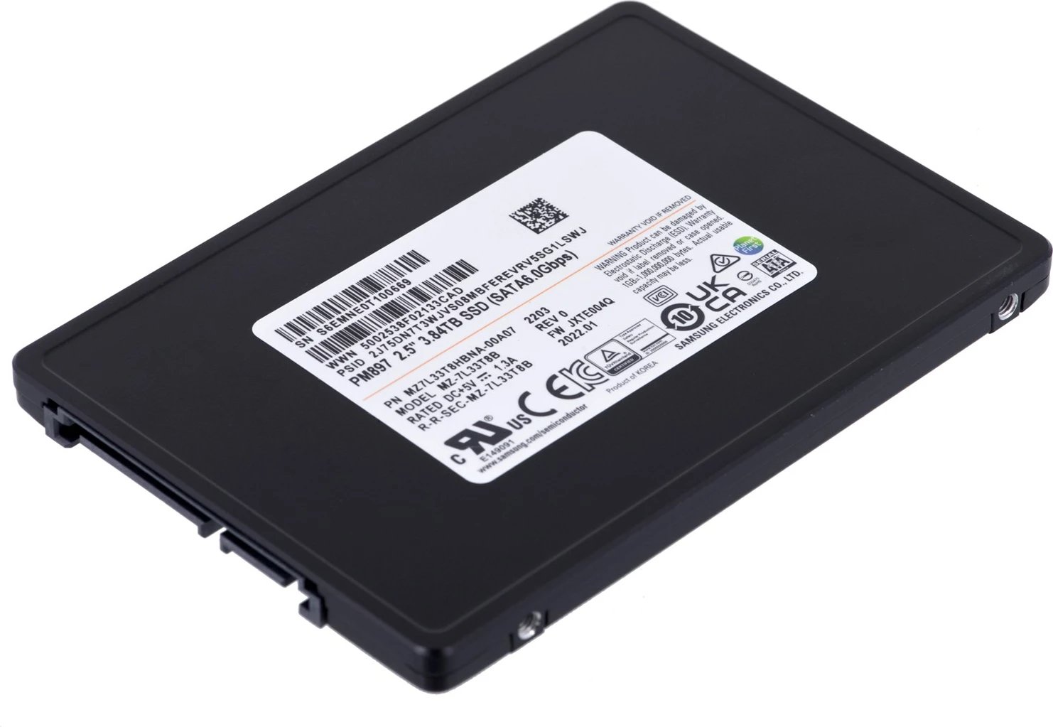 Disk SSD Samsung PM897 SATA,  2.5", 3840GB 