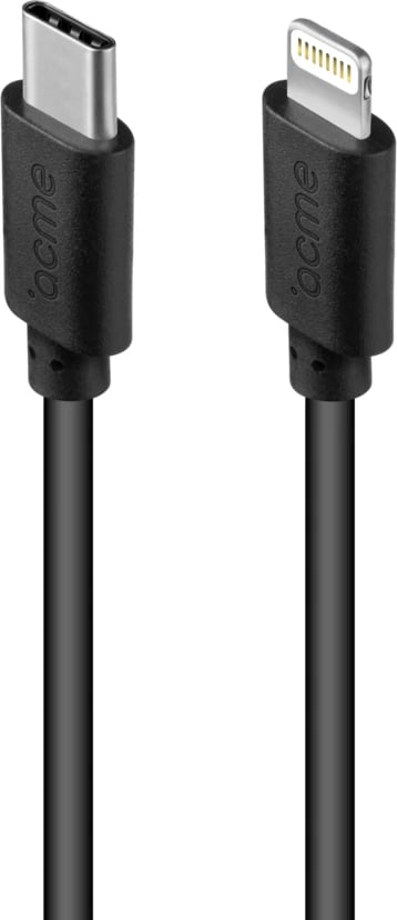 Kabllo Acme USB-C në Lightning, 1m, e zezë, CB1061