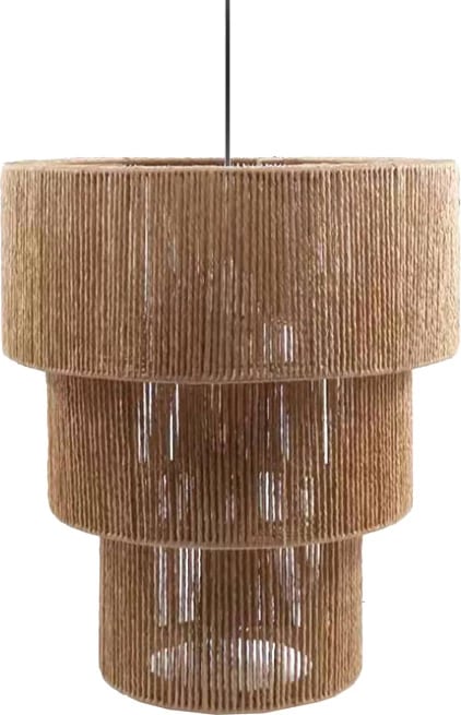 Dritë tavani Populy Inart E27, litar letre kafe, D44x49cm
