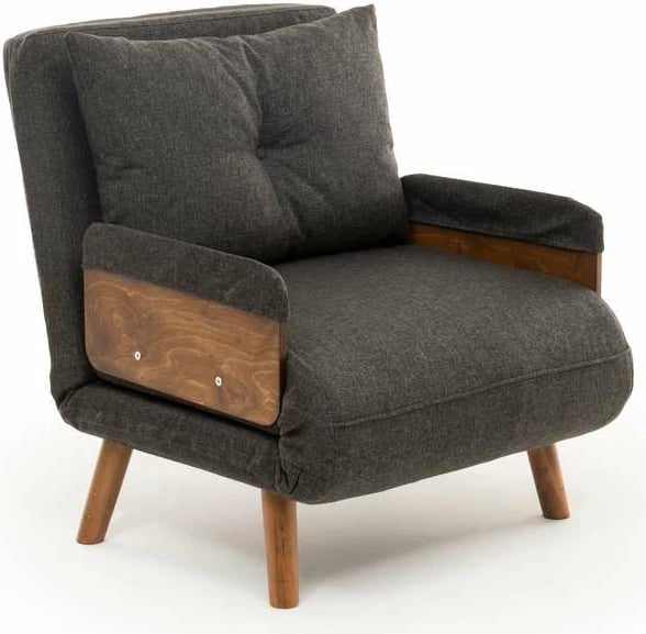 Krevat-karrige një vendësh Atelier del Sofa, Cosmo Single, gri e errët