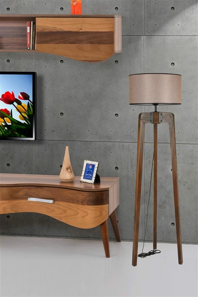 Llambë dyshemeje Opviq, ngjyrë arre dhe bezhë, 8580-7