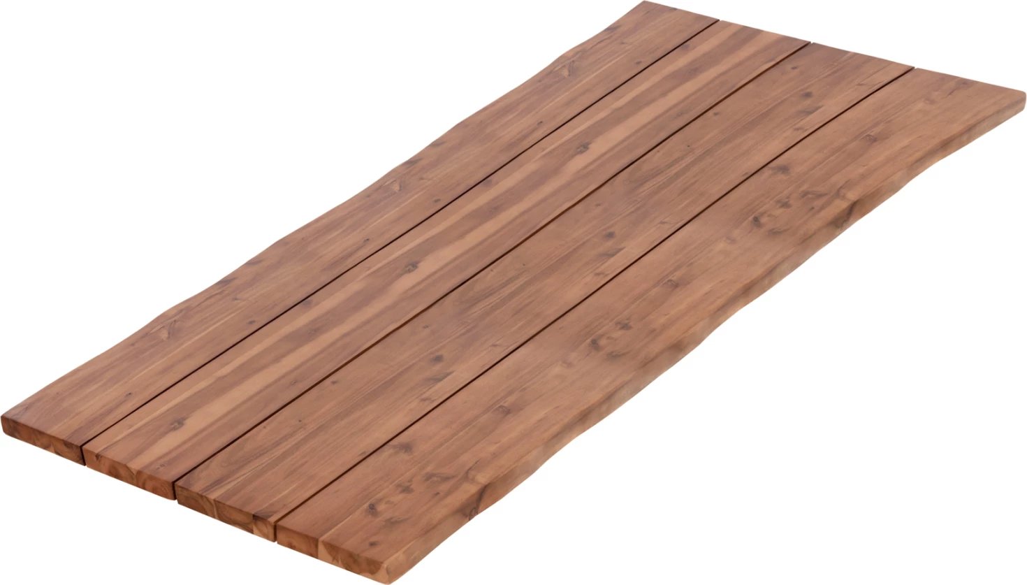 Sipërfaqe tavoline drejtkëndëshe, dru akacie natyrale, 200x100x3.5cm