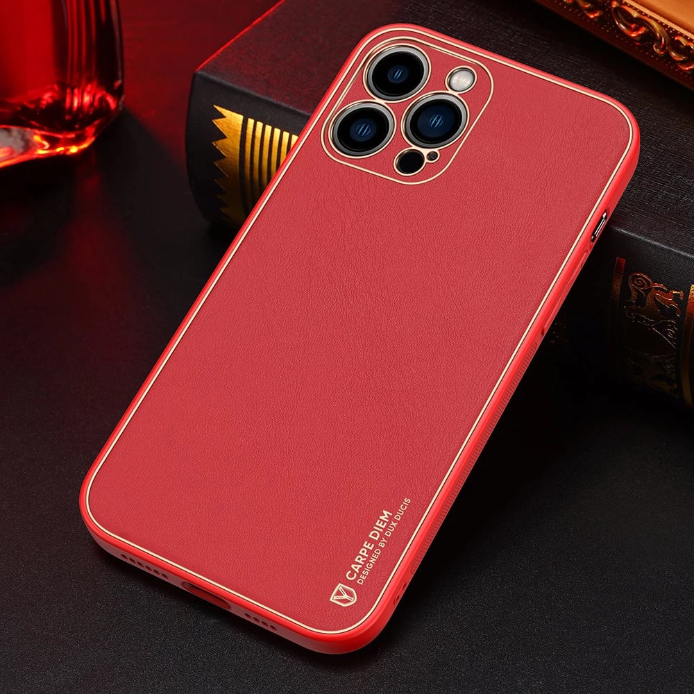Mbështjellës Dux Ducis Yolo për iPhone 13 Pro, TPU+PU lëkurë, Kuq