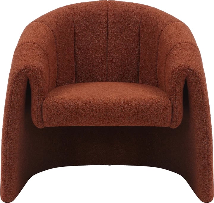 Fotel Fassy, material boucle, ngjyrë pllakë, 80x66x80cm