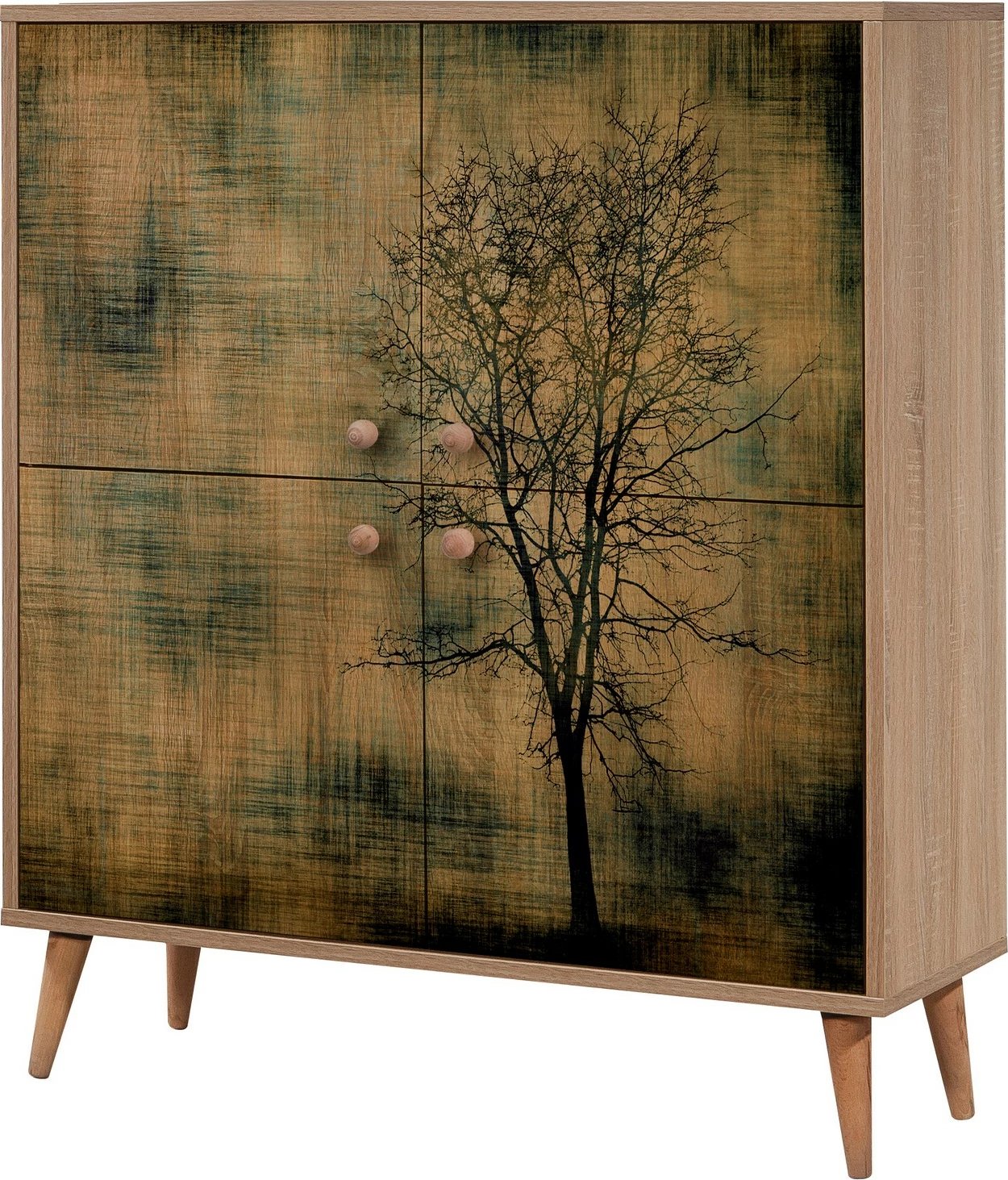 Dollap multifunksional Hanah Home, Multilux - 729, ngjyrë lisi Sonoma