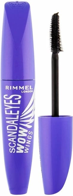 Mascara për femra Rimmel London Scandaleyes WOW Wings 001 Black, 12ml